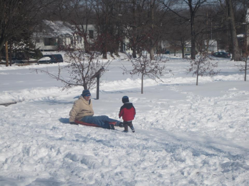 Bob's first sled ride