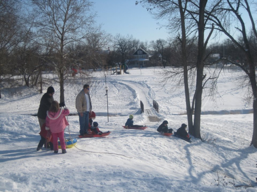 Clinton Park sledding party